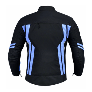 Men's Cordura Waterproof CE Armoured Textile Winter Motorcycle Jackets Windproof Black Sky Blue Colors Printed Design for - Product Image 2