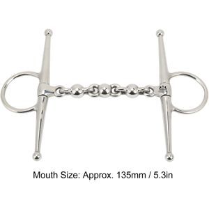 Bocado Profesional de Acero Inoxidable con Cadena de Bolas para Caballos, Evita que se Muerdan los Labios - Product Image 4
