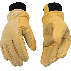 Gants de travail en cuir de vachette de qualité supérieure, 14 pouces, 16 pouces, sécurité, anti-chaleur, résistants au feu, gants de travail pour hommes - Product Image 1