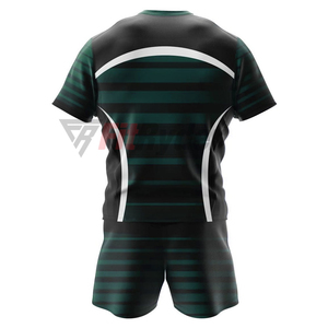 Uniforme personalizado de rugby sublimado completo de poliéster 100%, ropa deportiva profesional con mangas cortas, estilo de conjunto - Product Image 3