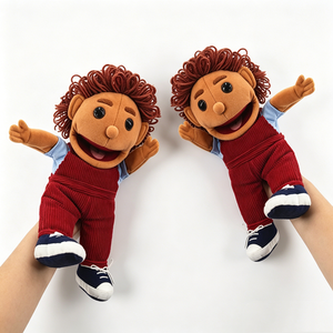 Marioneta de Vaquero Educativa para Contar Cuentos para Niños, Accesorios de Peluche para Cumpleaños, Juego de Imitación y Práctica de Ventriloquismo para Principiantes - Product Image 4