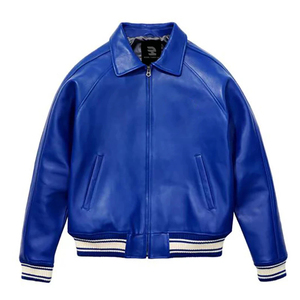 Faux cuir vestes hommes Vintage marron 100% peau de vache manteau hommes mince mode Biker cuir veste hommes - Product Image 6