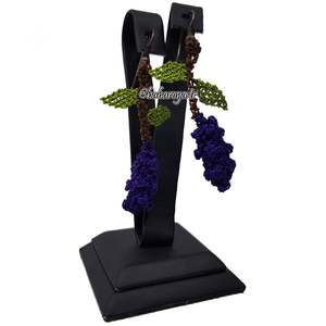 Mor Dut Küpe İğne Oyası <b>Fashionable</b> <b>Earrings</b> - Product Image 1