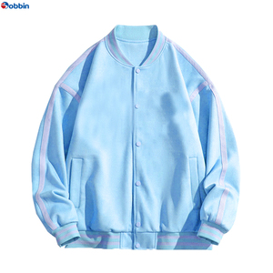 Veste de baseball rétro personnalisée à la mode, veste universitaire brodée, col montant décontracté pour hommes et femmes, options de tailles plus grandes - Product Image 4