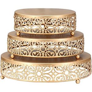 Support à gâteau en métal de qualité supérieure avec socle robuste et pieds antidérapants assurant la stabilité des gâteaux de mariage à plusieurs niveaux - Product Image 6