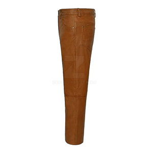 Pantalones de Cuero Casuales Ligeros para Hombre al por Mayor, MOQ Bajo, Logotipo Personalizado, Diseño Personalizado de Última Moda en Venta - Product Image 4