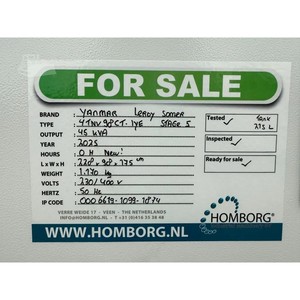 Alternateur monophasé silencieux Homborg 2025 DPK-DYM-46 AC/DC à démarrage automatique avec tensions nominales 110V 220V 480V - Product Image 3