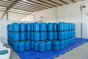 Baril en plastique 200 litres HDPE à dessus ouvert Fût en plastique bleu Fût en plastique de 55 gallons - Product Image 3
