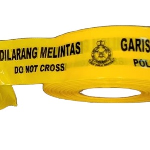 Ruban de signalisation réfléchissant haute visibilité en PE jaune et noir 75 mm x 300 m non adhésif pour la sécurité nocturne - Product Image 2