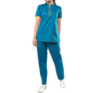 Elegante conjunto de uniformes médicos para mujer, uniformes de hospital elásticos de poliéster de enfermería con camisa y pantalón - Product Image 1
