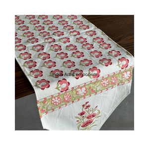 Mughal in ấn Ấn Độ bông vải tay khối in bảng <span class=keywords><strong>Runner</strong></span> - Product Image 1