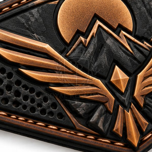 Écussons en cuir personnalisés modernes, étiquettes logo personnalisées à coudre, badges décoratifs pour accessoires de chapeaux et image de marque. - Product Image 6