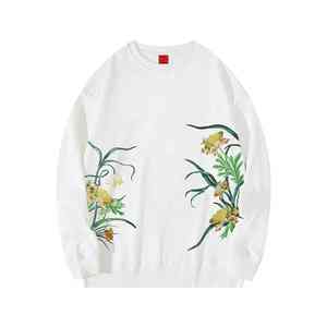 เสื้อสเวตเตอร์ปักลายแฟชั่นผ้าคอตตอนเนื้อนุ่มผสมเย็บอย่างมีสไตล์เหมาะสำหรับชุดลำลองสำหรับฤดูหนาวและยิมแฟชั่น - Product Image 1