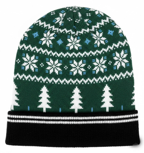 Bonnet d'hiver tricoté personnalisé en acrylique unisexe pour hommes et femmes, chaud et doux, avec broderie de logo personnalisée, jacquard 2026 - Product Image 4