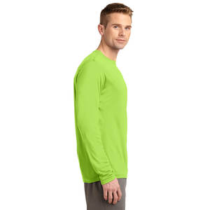 100% polyester hommes à manches longues t-shirts vierges à séchage rapide sport polyester chemises à manches longues - Product Image 6