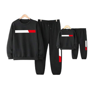 Nuevo fabricante personalizado Entrenamiento deportivo informal Jogging Cremallera Sudaderas con capucha Trajes Conjunto de dos piezas Chándales Traje de sudor de invierno unisex - Product Image 1