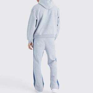 Conjunto de Sudadera con Capucha y Pantalones Deportivos para Hombre, con Bordado Desgastado, Logotipo Personalizado, Lavado Ácido, Apliques, Patrón Sólido, 100% Algodón - Product Image 3