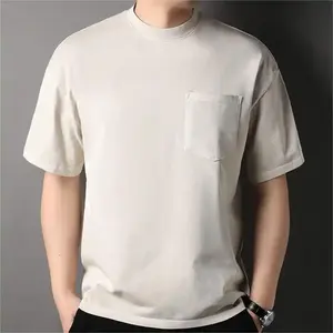 Custom Oversized Men's T-Shirt Breathable Leisure & Publicity Advertising 100% Cotton Worsted <b>Fabric</b> - Product Image 1