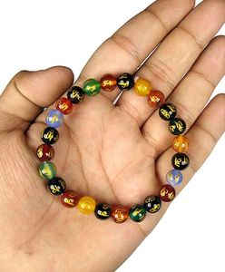 Bracelet multi pierre om mani perles de cristal Bracelet en pierre cristal pierres précieuses bijoux de mode hommes et femmes cadeau énergie méditation - Product Image 3