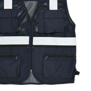 Salut Vis coloré Polyester gilet de sécurité respirant personnalisable Logo gros adultes travailleurs de plein air gilet réfléchissant - Product Image 5