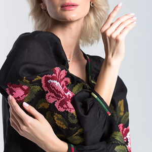 Nuevas blusas ucranianas al por mayor para mujer tallas grandes exquisitas blusas tejidas con borlas mangas elásticas ajustables bordadas a mano - Product Image 1