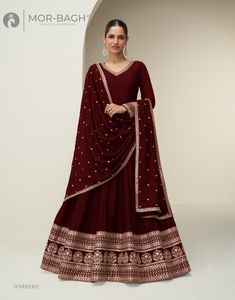 Premium Silk <b>Designer</b> Festival Wear Gown Collection Full <b>Catalog</b> available at wholesale rate, Free Size Stitched wholesale. - Product Image 3