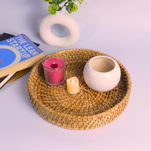 Plateau rond en rotin en gros, design unique, tissé à la main, type support pour utilisation en cuisine - Aliments et boissons Fabriqué en - Product Image 2