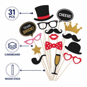 <b>Wedding</b> Photo Booth <b>Props</b> Mr Mrs Just Married Handheld Signs Party <b>Props</b> for Bridal Shower <b>Wedding</b> Decoration - Product Image 5