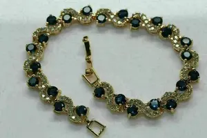 Sapphire Moissanite <b>Diamond</b> <b>Bracelet</b> 925 Silver for Weddings & Parties - Product Image 3