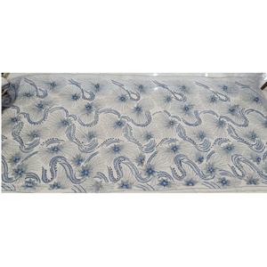 Meilleure vente de tissu de dentelle de broderie perlée de créateur de luxe avec paillettes scintillantes pour les applications de haute couture pour l'exportation - Product Image 3