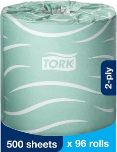 Papier toilette Tork Septic Safe Standard, blanc, 2 plis, 500 feuilles/rouleau, 96 rouleaux/caisse (TM1616S) - Product Image 5