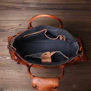 Quality Waterproof 15 Inch Crossbody Custom logo Messenger Business Micro Leather Briefcase <b>Men</b> Laptop <b>Bag</b> - Product Image 4