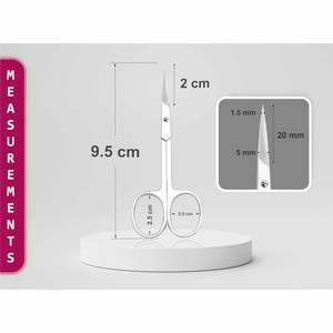 Tijeras para cutículas de acero inoxidable con punta extra afilada - Product Image 4