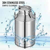 Vente chaude : Mini bidons à lait en acier inoxydable pour ferme laitière, 20L, 40L, 50L