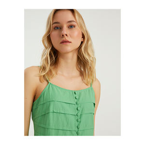 PAMUK KARIIM Detail <b>Button</b> Dress with Hanging Feature Unlined Very Colorful - Product Image 3