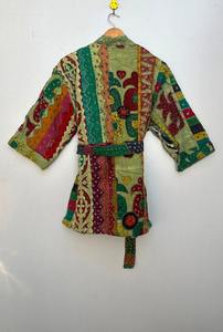 Chaqueta Kantha DE TRABAJO cortado, chaqueta Kantha hecha a mano, chaqueta de retazos, chaqueta bordada, chaqueta Kimono, chaqueta acolchada, abrigo de estilo - Product Image 5