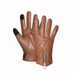 Guantes de Equitación de Cuero Genuino de la Mejor Calidad, Protección Completa para las Manos, Transpirables, Antideslizantes, con Cierre de Cremallera para Invierno - Product Image 1