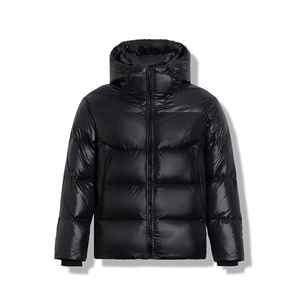 Haute qualité canard vêtements de travail vêtements minimaliste extérieur épais doudoune avec col montant capuche hiver chaud manteau en gros - Product Image 3