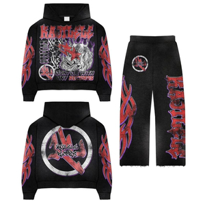 Conjuntos Deportivos de Pantalones y Sudaderas con Capucha y Cremallera para Hombre, Impresión Personalizada 2024, Transpirables, 100% Algodón, Corte Ajustado, Tallas Grandes, Ecológicos, para Invierno - Product Image 4