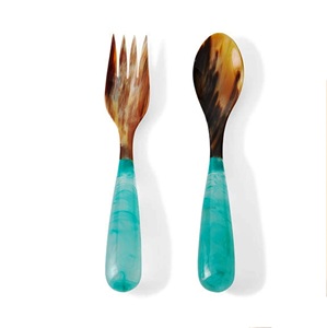 Ensemble de serveurs à salade 76 pièces de haute qualité taille et couleur personnalisées outils à salade métalliques en bois de résine faits à la main d'Inde - Product Image 6