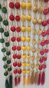 Guirnalda de Borlas con Cuentas de Terciopelo de Colores para Decoración de la Noche de Lohri Jaggo, Decoración de Fiesta de Cumpleaños, Decoración de Escenario de Sangeet, Adornos Navideños - Product Image 3