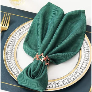 Rond de serviette décoratif pour la table de l'hôtel Organisateur de mouchoirs Anneaux de serviette en métal doré de première qualité pour la célébration de l'Aïd Porte-serviettes - Product Image 6