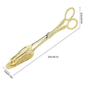 Top quality brass ice cube tongs antique design hammered flower design brass ice cube tongs best selling product