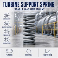Ressort de compression pour support de turbine, ressort hélicoïdal amortissant les vibrations pour montage de machines de centrale électrique