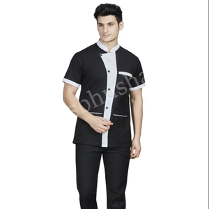 Kitchen Chef Coat Chef Jacket <b>Hotel</b> Wear Bar <b>Uniform</b> Housekeeping Staff Polyester/Cotton Long Sleeve Unisex Apron Heat-Transfer - Product Image 3