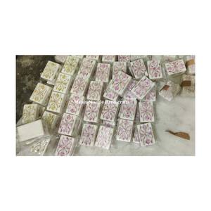 Caja de incrustaciones de mármol de Material de alta calidad de producción reciente con arte Floral de mar de nácar para artículo de caja de almacenamiento de joyería - Product Image 6