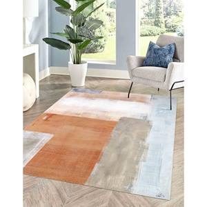 Tapis aux tons doux abstraits : design minimaliste contemporain, tapis imprimé, tapis fin non tissé - Product Image 5