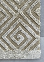Tapis indien abstrait moderne tufté à la main en poils coupés, prix d'usine, en viscose et laine, tapis de prière décoratif pour intérieurs et chambres