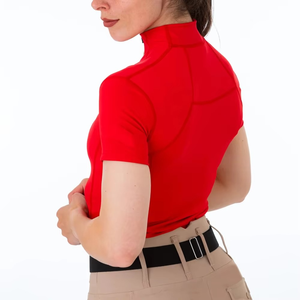 2024 Top Trending Horse Riding Base Layers Camisas hechas a medida 1/4 Cremallera Media manga Servicios OEM Diseñe sus propias demandas Camisas - Product Image 5