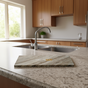 Custom Kitchen Bathroom Vanity Tops Polished Natural Stone Countertops Carrara Calacata <b>Granite</b> Modern Prefab Cut Sizes Hotels - Product Image 3